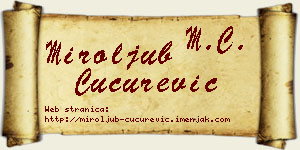 Miroljub Cucurević vizit kartica